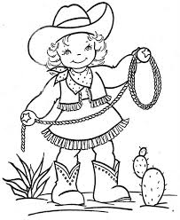 Beautiful country cowgirl coloring page to color, print and download for free along with bunch of favorite cowgirl coloring page for kids. Printable Cowgirl Coloring Pages For Girls Enjoy Coloring Vintage Coloring Books Embroidery Patterns Vintage Coloring Books