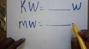 kilowatt to watt, Megawatt to watt - YouTube