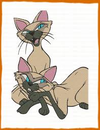 Si y Am Lady y el vagabundo lleno bordado diseño 2 - Descarga instantánea -  Etsy México