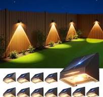4x4 Post Solar Lights 6-Pack Solar Step Lights - 3 Color Triangle Outdoor  Stair Lights Angel Sar Garden Stair Lights