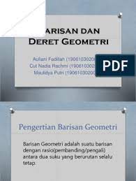 Check spelling or type a new query. Barisan Dan Deret Geometri