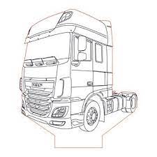Vrachtwagen tekening scania blanco kleurplaat vor kinderen 2019 in. Daf Xf 106 Truck 3d Illusion Lamp Plan Vector File For Laser And Cnc 3bee Studio 3d Illusion Lamp 3d Illusions Trucks