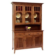 Amish hand craftsmanship gives the leda touches of molding at the top and arching in the base. Mission Old World 3 Door Hutch Amish Oak Furniture Mattress Store