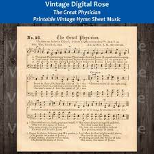 The Great Physician Printable Vintage Gospel Hymn Sheet Music - Etsy Norway