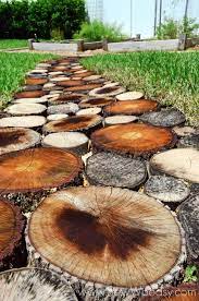 The thick wood logs make the body, the thin make the legs, and the dry wooden branches serve as. How To Create A Natural Log Pathway Video Sew Woodsy