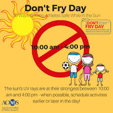 This is an infographic poster for a social campaign which aims to inform readers of the dangers of uv radiation from the sun. Don T Fry Day National Council On Skin Cancer Prevention