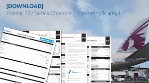 We have just started working on a mod for the boeing 787 10. Download Boeing 787 Series Checklist Operating Manual Aviationlads