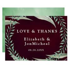 Burgundy And Greenery Love And Thanks Wedding Invitation Invitations Printable Wedding Invitations Vintage Unique Wedding Invitations Wedding Invitation Shop