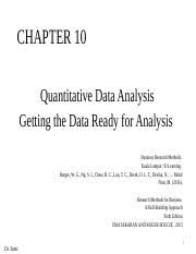 15 editions under this title. Chapter 10 13 Research Methodsx Chapter 10 Quantitative Data Analysis Getting The Data Ready For Analysis Business Research Methods Kuala Lumpur Course Hero