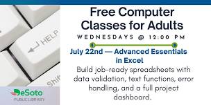 Computer Classes for Adults - Advanced Essentials in Excel