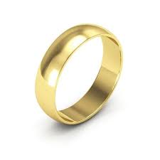 10k Yellow Gold 5mm Half Round Wedding Bands Round Wedding Band Plain Wedding Band Wedding Bands