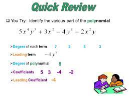 Here v(x) = (5 − x)(3 − x)(4 − x) = (15 − 8x + x2)(4 − x) = 60 − ax − bx2 − x3 for some a, b ∈ r. Warm Up 1 Degreeleadingcoefficientpolynomial Find The Degree And Leading Coefficient Of The Polynomial 2 Perimeter Find The Perimeter Of The Polygon Ppt Download