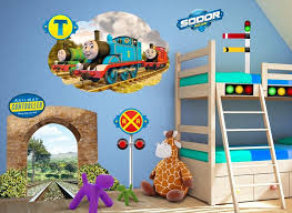 A bed is modelled on thomas. Create The Island Of Sodor In Your Room With These Thomas And Friends Wall Decals You Ll Be Able To Ride Along Fo Wall Decals Thomas And Friends Wall Graphics