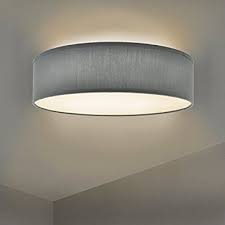 B K Licht Deckenleuchte 3 Flammig Deckenlampe Grau Rund Stoff Deckenlampe Amazon De Beleuchtung Deckenlampe Lampen Wohnzimmer Deckenlampe Stoff