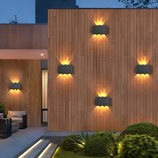 Waterproof LED Up and Down Lights Solar Wall Lamp Wall Washer Lights -  Dazuma