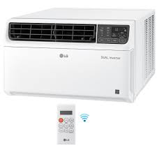 Lg air conditioner comes with auto operation mode that automatically sets the fan speed and temperature depending on the room temperature. Lg Electronics 9 500 Btu 115 Volt Dual Inverter Smart Window Air Conditioner In White With Wi Fi Enabled And Remote Lw1019ivsm The Home Depot