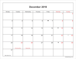 December 2018 Calendar Printable With Bank Holidays Uk Landscape Small Holiday Calendar 2018 Holiday Calendar Holiday Printables