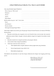 Bersedia membimbing dan mengawasi calon siswa tersebut diatas untuk mematuhi aturan dan tata tertib yang berlaku di sekolah sma negeri 60 kota bandung. Doc Surat Pernyataan Orang Tua Doc Hapipi Jayadi Academia Edu