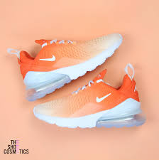 Orange Ombre Nike Air Max 270 Custom Sneakers Orange Nike Shoes White Nike Shoes Nike Shoes