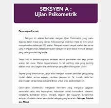 Ujian psikometrik ialah kaedah sistematik yang digunakan untuk mengumpul maklumat yang dapat menggambarkan ciri, atribut atau tret psikologi seseorang, sama ada dalam domain kognitif atau afektif. 1 Apa Nota Dan Rujukan Peperiksaan Kerja Kerajaan Facebook