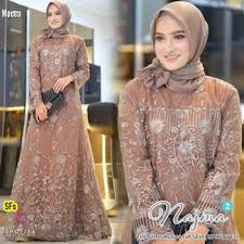 Kebaya brokat wanita kinanti warna maroon pink navy black gold grey hitam navy peach shopee indonesia pembayaran mudah, pengiriman cepat & bisa cicil 0%. 55 Model Baju Gamis Brokat Cantik Terbaru 2020 Muda Co Id