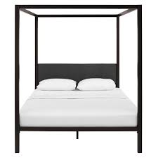 Used only as staging for home sale. Raina Canopy Bed Frame Contemporary Modern Furniture Modway