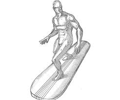 Silver surfer by darryl young image is 11 x 17 inches on quality photo paper. Silver Surfer Coloring Pages