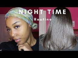 How To Wrap Your Hair Night Time Routine For Straight Hair Silk Press Youtube Silk Press Natural Hair Silk Press Hair Hair Routines