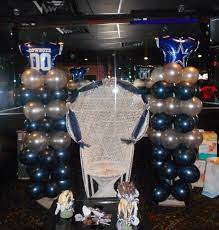 A Chair Fit For A Mommy Dallas Cowboy Themed Baby Shower Set Up Dallas Cowboys Baby Shower Cowboy Baby Shower Sports Baby Shower Theme