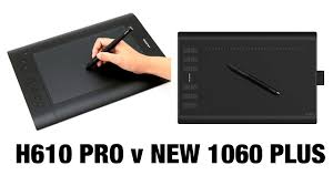 Huion new 1060plus, covered with upgraded tablet drawing surface, is a updated version of original 1060plus. Huion H610 Pro Vs New 1060 Plus Tablet Youtube