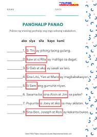 Worksheets Sa Panghalip Panao Maramihan Printable Worksheets And Activities For Teachers Parents Tutors And Homeschool Families