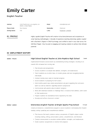 Obtaining the relevant licensing and certifications is compulsory before you can apply for a job as an english teacher at a public school. English Teacher Resume Writing Guide 12 Free Templates 2020