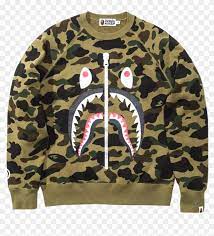 Product design brand logo eau de toilette, bape shark, text, logo png. 13990 Bape Full 1st Camo Shark Yellow Tee L Png Bape Hoodie Transparent Background Png Download 999x1055 2387120 Pngfind