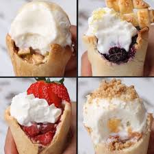 Sopapilla cheesecake rolls by house of yumm. Pie Cones 4 Ways Recipe Recipeoftheday Recipeideas Dessert Dessertrecipes Desserttable Pie Cones Dessert Recipes Desserts Food