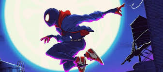 It depicts the hero miles morales falling. Get Matt Ferguson And Florey Spider Man Into The Spider Verse Print Film
