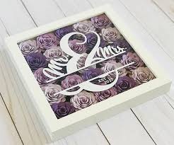 This is a super easy cricut project these cuts should fit on two 8.5x11 sheets of cardstock paper. Box Frame Ideas Diy Floral Shadow Box Frame Personalised Frame Diy Gift Idea Flower Frame Cute766