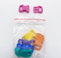 Curved Side Release Plastic Buckles For Paracord Bracelet Making 6-Pack