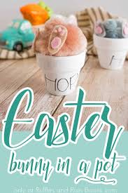 This Bunny In A Pot Craft Is The Best Rae Dunn Cricut Craft For Easter