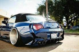 bmw e85 z4 blue widebody slammed bmw カスタム 自動車 カスタムカー
