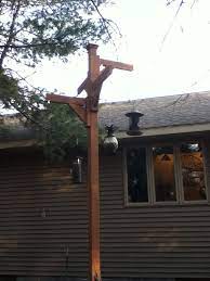 Materials list for platform bird feeder. A Very Tall Bird Feeder Holder We Made For My Mom For Her Birthday So She Could See The Birds From Her Kitchen Window Cab Tallest Bird Bird Feeders 4x4 Post