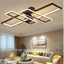Modern led lights for living room. Remote Dimming L90cm 3 Colors Dimmable Led Modern Ceiling Light Square Style Suitable For Living Room Bedroom W092 Shopee Thailand