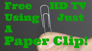 A paper clip (or sometimes paperclip) is a device used to hold sheets of paper together, usually made of steel wire bent to a looped shape (though some are covered in plastic). How To Watch Free Hd Tv Using Only A Paper Clip An Introduction To Digital Over The Air Tv Ota Youtube