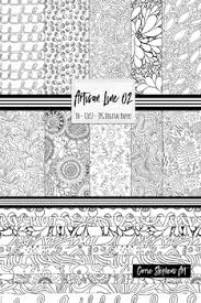 A palette of black and white hues adds a contemporary touch to this whimsical design. Background Paper Black And White Floral Digital Paper Doodle Pattern