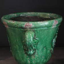 Our range of wholesale garden pots, planters and containers are sold in small order quantities from top uk and international brands. Large Green Vintage Plant Pot Vintage And Antique Decorative Interiors