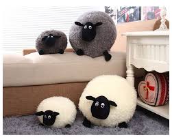 New 1 Piece Lovely Stuffed Soft Plush Toys Cushion Covers Sheep Character White Gray Kids Baby Toy Gift H0851 In Cush Cute Pillows Sheep Crafts Baby Plush Toys