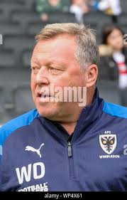 Wimbledon's manager Wally Downes Stock Photo