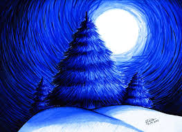Monochromatic Evergreen Trees By Kitsunekage13 On Deviantart Monochromatic Art Monochromatic Artwork Monocromatic Painting