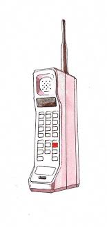 570x1199 Items Similar To 80s Brick Cell Phone Art Print Hand Drawing Phone Art Old Cell Phones Telephone Drawing