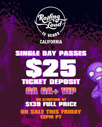 Selling Rolling Loud Tickets For Miami July 23-25 ! Message Me For Price I  Have All Three Days Available! Willing To Sell Individual Day Tickets!  Bands Were Not Changed Due To Cancellation