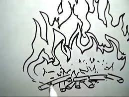 Cara Menggambar Api Unggun How To Draw A Campfire Youtube
